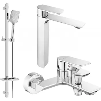 Vodovodní baterie Mexen Alexa DQ62 sada vanová, chrom - 71213DQ62-00 Bateriové soupravy