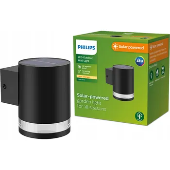 Venkovní osvětlení Zahradní nástěnné svítidlo Philips bílé, černé, integrovaný LED zdroj 1,5 W