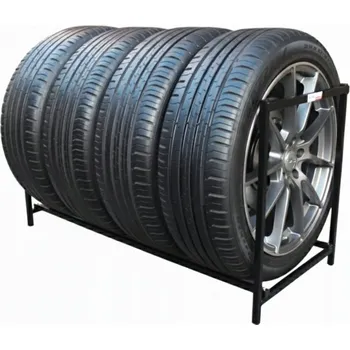 Uskladnění pneumatiky POLSKÝ ŘEMESLNÝ STOJAN REGÁL POLICE PRO 4 PNEUMATIKY KOLA PNEUMATIK RÁFKU