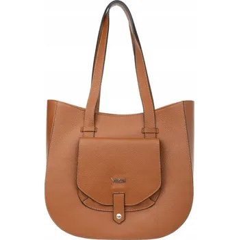 Kabelka Vezze kabelka z pravé lícové kůže hnědá