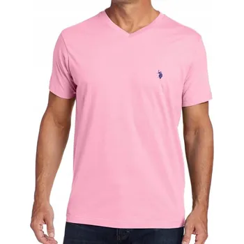 Pánské tričko Pánské Tričko U.S. POLO ASSN. Logo US16467 Růžové