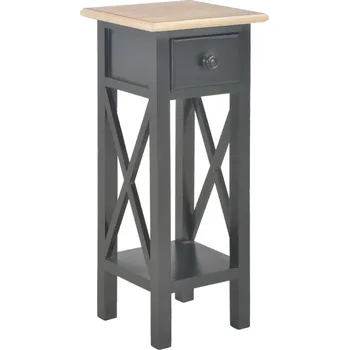 Konferenční stolek zahrada-XL Odkládací stolek černý 27 x 27 x 65,5 cm dřevo 280059