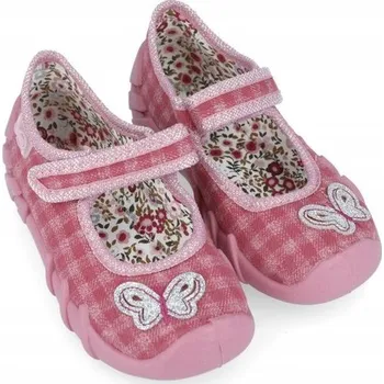 Dívčí obuv Dětské PAPUČE (Bačkory) BEFADO 109P187 Velikost 20 - Motýl, růžové