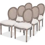 zahrada-XL Jídelní židle 6 ks krémové textil 274621