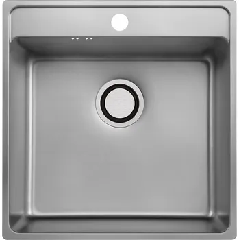 Granitový dřez Jednokomorový dřez Laveo BESOS ocel stříbrný