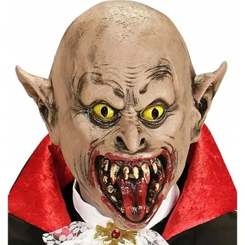 Karnevalová maska Latexová maska na obličej Widmann - upír, hnědá