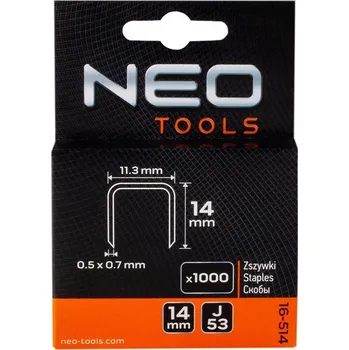 Spona do sešívačky NEO 16-514 Sponky typ J, 14 mm, 1000 ks