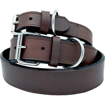 Obojek pro psa Anadi Luna obojek z voskované kůže hnědočerný 50 cm