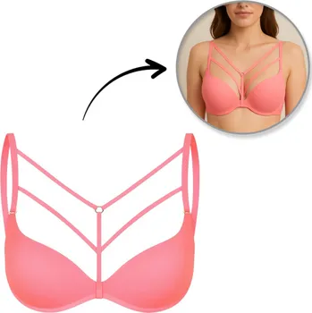 Souprava dámského spodního prádla Flamenco Mystique Ozdobná ramínka podprsenky ZOEY PINK RA041