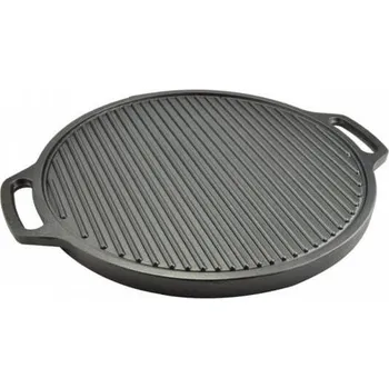 Pánev Kvalitní oboustranná litinová deska na grilování a opékání 44,5 cm