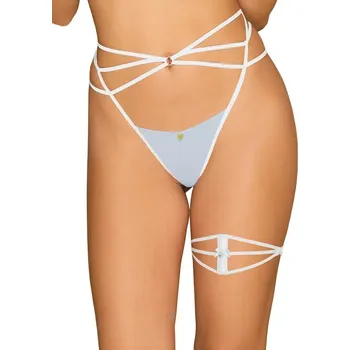 Jemný podvazek A760 garter - Obsessive Barva: Bílá, Velikost: S/M