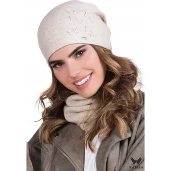 Čepice Kamea zimní čepice beanie béžová, univerzální velikost (54-60)