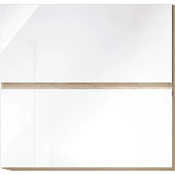 Kuchyňská skříňka Tempo Kondela Horní skříňka G 60 U, vysoký bílý lesk/dub sonoma, LINE