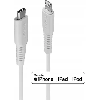 Datový kabel Kabel Lindy USB typ C - Apple Lightning 3 m bílý