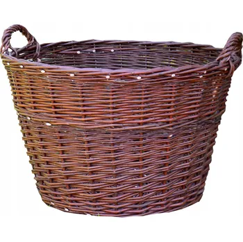 Koš na dřevo proutěný, vícebarevný