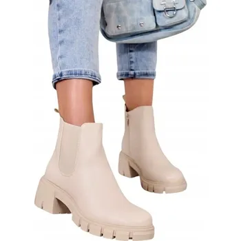 Dámské tenisky BÉŽOVÉ DÁMSKÉ KOTNÍKOVÉ BOTY VELLY 40