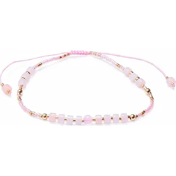 Náramek Módní náramek s růženínem se Shamballa zapínáním obvod cca 16 až 25 cm