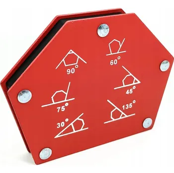 Úhloměr MAGNETICKÝ SVAŘOVACÍ ÚHELNÍK ŠESTIHRANNÝ 4" 22kg 4 " 22 ČERVENÝ