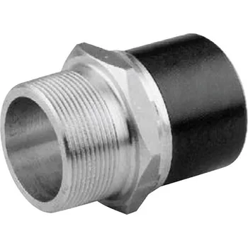 Vodovodní potrubí Univerzální přechod PE/Nerez s vnějším závitem Eurostandard PE 100/ PE 100 RC na tupo, d50 x 6/4˝, SDR 11, PN 16