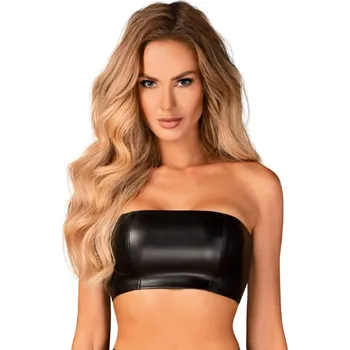 Jedinečný top Hermeza top black - Obsessive Barva: černá, Velikost: XL