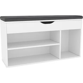 Botník Tempo Kondela Botník s lavicí, bílá, FUDDY NEW