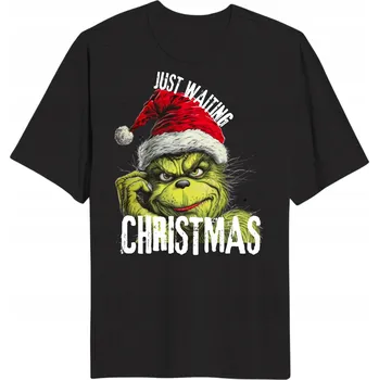 Pánské tričko PÁNSKÉ TRIČKO GRINCH VÁNOCE MIKULÁŠ DÁREK S Černá S