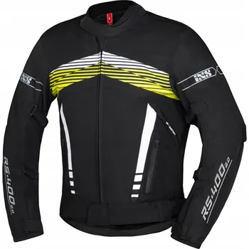 Moto bunda IXS Sportovní motocyklová bunda RS-400-ST 3.0 černo-bílo-neonově žlutá, velikost L