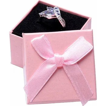 Aroma lampa Papírová dárková krabička růžová na prsteny 5 x 5 cm 5 x 5 x 3,5 cm