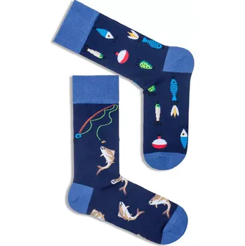 Pánské ponožky Pánské nestejné ponožky Rybačka - 43-46 / tmavě modrá