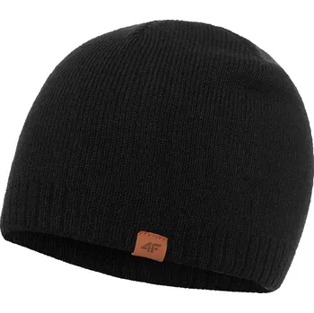 Čepice 4F zimní čepice beanie černá, univerzální velikost