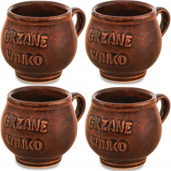 Kameninové hrnky na svařené víno, 300 ml, 4 ks – Ideální jako Dárek