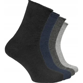 Dámské oblečení 4 x Zdravotní dámské beztlakové Ponožky bavlněné Ponožky 5569 velikost 39-42