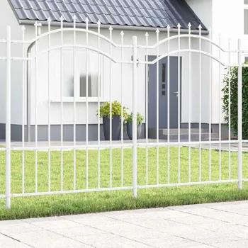 Plot vidaXL Zahradní plot Bílá 190 cm Práškově lakovaná ocel [42003971]