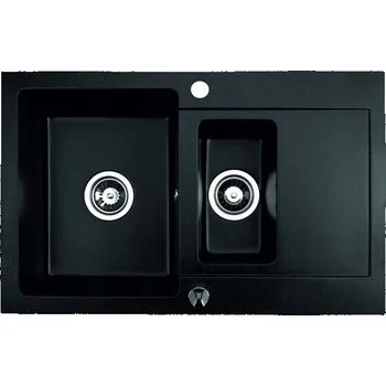 Granitový dřez Dřez jednopůlkomorový Brenor Cordeo 79 granit černý