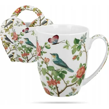 Hrnek v košíčku Classic Ptáci na větvi 360 ml porcelán DUO