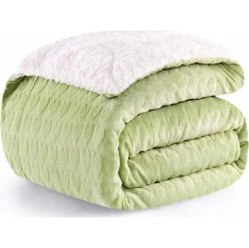 Přehoz na lůžko Oboustranná deka 160x200 Beránek Mikrovlákno Sherpa Přehoz na postel 470GSM