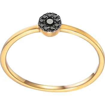 Prsten Zlatý prsten s černými diamanty Ziva IZBR908BP + dárkové balení LUXUS zdarma