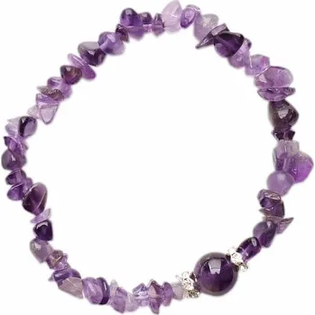 Náramek Ametyst extra náramek sekaný s korálkem