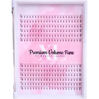 Péče o řasy a obočí TRSY ŘAS PREMIUM VOLUME FANS 5D XL D 0,07 13 MM WONDER LASHES 264 KS PALETKA