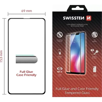 Swissten ochranné sklo CASE FRIENDLY pro Samsung S20 FE – černé 8595217474307 (Ochranné tvrzené sklo Swissten CASE FRIENDLY s oleofóbní vrstvou pro Samsung Galaxy S20 FE – černé)