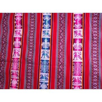 Látka (červená se vzorem, 1 metr)