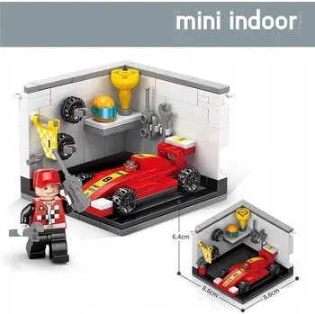 ostatní stavebnice STAVEBNICE F-1 FORMULE ZÁVODNÍ GARÁŽ 142 DÍLŮ KS MINI INDOOR