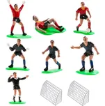 Dekora 303041 nejedlá dekorace na dort fotbalisté s brankami 9 ks