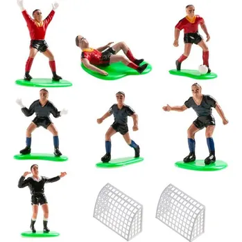 Party dekorace Dekora 303041 nejedlá dekorace na dort fotbalisté s brankami 9 ks