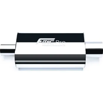 Výfuková trubka Tlumič výfuku oválný 350mm vstup/výstup 63mm/63mm