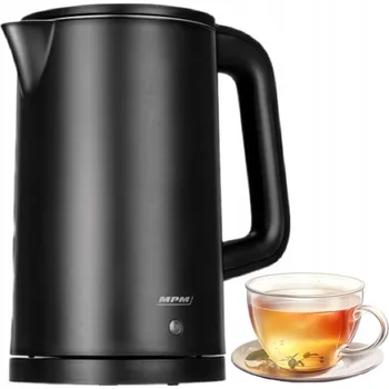 Rychlovarná konvice RYCHLOVARNÁ KONVICE bezdrátová s dvojitou stěnou 1,7L 2200W ČERNÁ