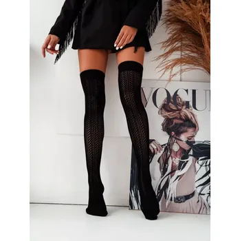 Dámské punčochy Dámské ažurové nadkolenky - 37-41 / černá