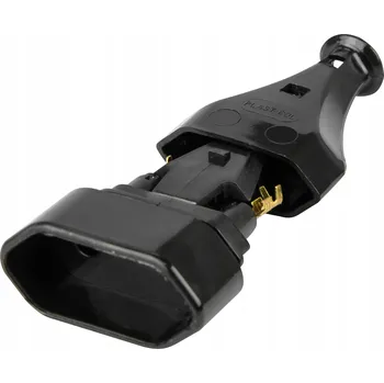 Elektrická zásuvka Plochá zástrčka Plast-Rol 2,5 A GN-11 ČERNÁ 250V