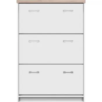 Botník Tempo Kondela Botník 3K, bílá / dub sonoma, TOPTY TYP 10