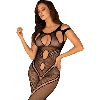 Jedinečné body G322 bodystocking - Obsessive Barva: černá, Velikost: S/M/L